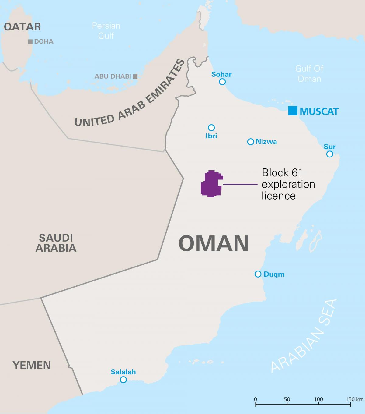 peta dari khazzan Oman
